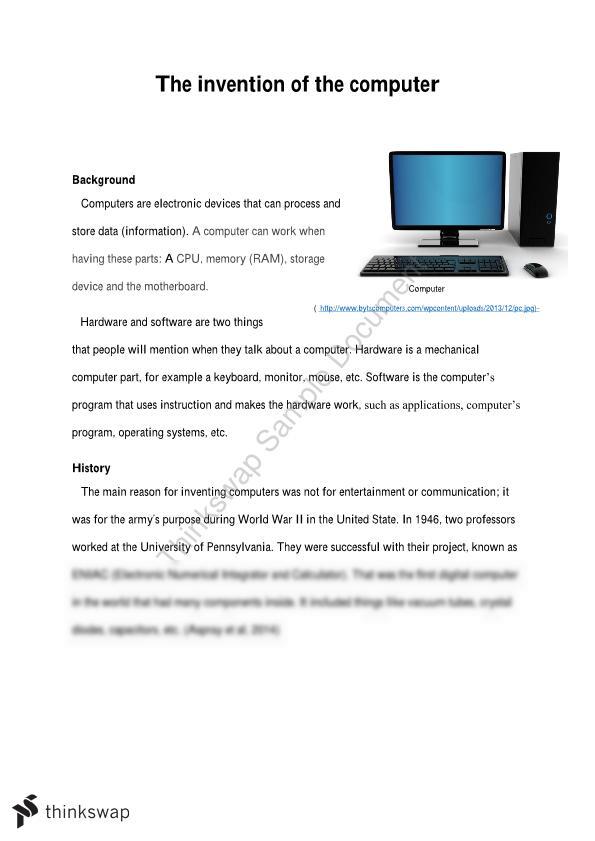 computer essay in english for class 12
